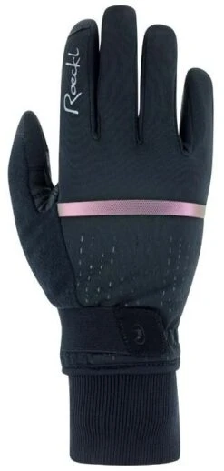 Roeckl Watou Damen Winter-Fahrradhandschuhe - Black/cameloen Pink