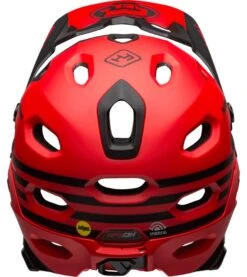 Bell Super DH Spherical MIPS Downhill-Helm - Mat/gloss Red Black Fasthouse -Sportausrüstung 210178052 Bell Super DH Spherical mountain helmet fasthouse matte red black back