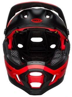 Bell Super DH Spherical MIPS Downhill-Helm - Mat/gloss Red Black Fasthouse -Sportausrüstung 210178052 Bell Super DH Spherical mountain helmet fasthouse matte red black front