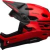 Bell Super DH Spherical MIPS Downhill-Helm - Mat/gloss Red Black Fasthouse -Sportausrüstung 210178052 Bell Super DH Spherical mountain helmet fasthouse matte red black left