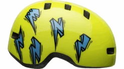 Bell Lil Ripper Kinder Fahrradhelm - Hi-viz/blue Bolt -Sportausrüstung 210208015 bell lil ripper youth helmet bolt gloss hi viz right