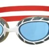 ZOGGS Predator Schwimmbrille - White Red / Tint Blue -Sportausrüstung 369292 Zoggs Predator Schwimmbrille white red tint blue