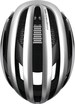 ABUS AirBreaker Rennradhelm - Gleam Silver -Sportausrüstung 81741 AirBreaker gleam silver top 3