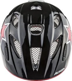 Alpina Ximo Flash Kinder Fahrradhelm - Black Red White Star -Sportausrüstung A9710 X 30 F1