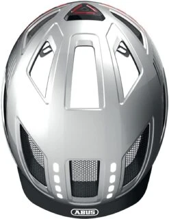 ABUS Hyban 2.0 LED Fahrradhelm - Signal Silver Shiny 9 ABUS Hyban 2.0 LED Fahrradhelm - Signal Silver Shiny -Sportausrüstung ABUS Hyban 2 0 Led Fahrradhelm signal silver shiny 4