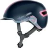 ABUS HUD-Y City- Fahrradhelm - Midnight Blue -Sportausrüstung Abus Hud y city stadt fahrradhelm ebike helm flower midnight blue 1
