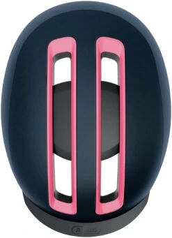 ABUS HUD-Y City- Fahrradhelm - Midnight Blue -Sportausrüstung Abus Hud y city stadt fahrradhelm ebike helm flower midnight blue 4