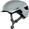 ABUS HUD-Y City- Fahrradhelm - Race Grey -Sportausrüstung Abus Hud y city stadt fahrradhelm ebike helm flower race grey 1