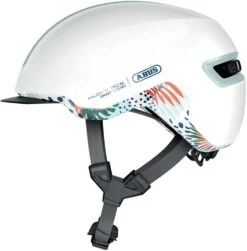 ABUS HUD-Y City- Fahrradhelm - Flower White Shiny