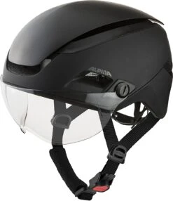 Alpina Altona V Visier-Fahrradhelm - Black Stealth Matt