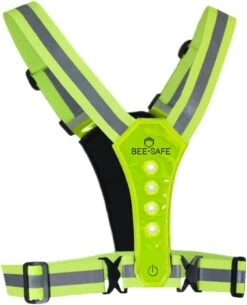 BEE-SAFE Sicherheits-LED Körpergurt Für Joggen Und Walken - Lime