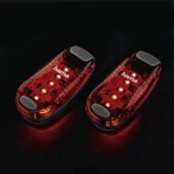 Hama Clip Lights Rücklicht 2er Set - Red -Sportausrüstung Hama Klemmlicht LED Ruecklicht Rucksack Fahrradhelm Kleidung rot 3