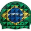HEAD CAP FLAG SUEDE RHOUMB-Italia 2 HEAD CAP FLAG SUEDE RHOUMB-Italia -Sportausrüstung Head Cap Schwimmkappe Flag Brasil