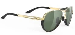 Rudy Project Skytrail Piloten-Sonnenbrille - Ligth Gold Shiny / Green
