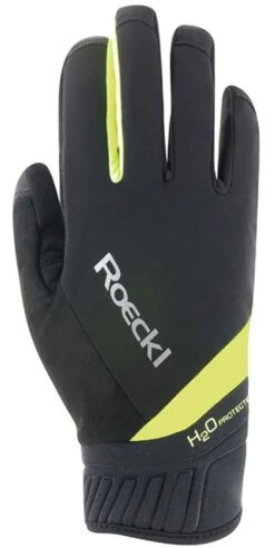 Roeckl Ranten Fahrrad-Handschuh - Black/fluo Yellow