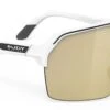 Rudy Project Spinshield Air Sportbrille - White Matte / Multilaser Gold -Sportausrüstung SP845758 0000 Rudy Project Spinshield Air Sportbrille Glasses White Matt MLS Multilaser Gold