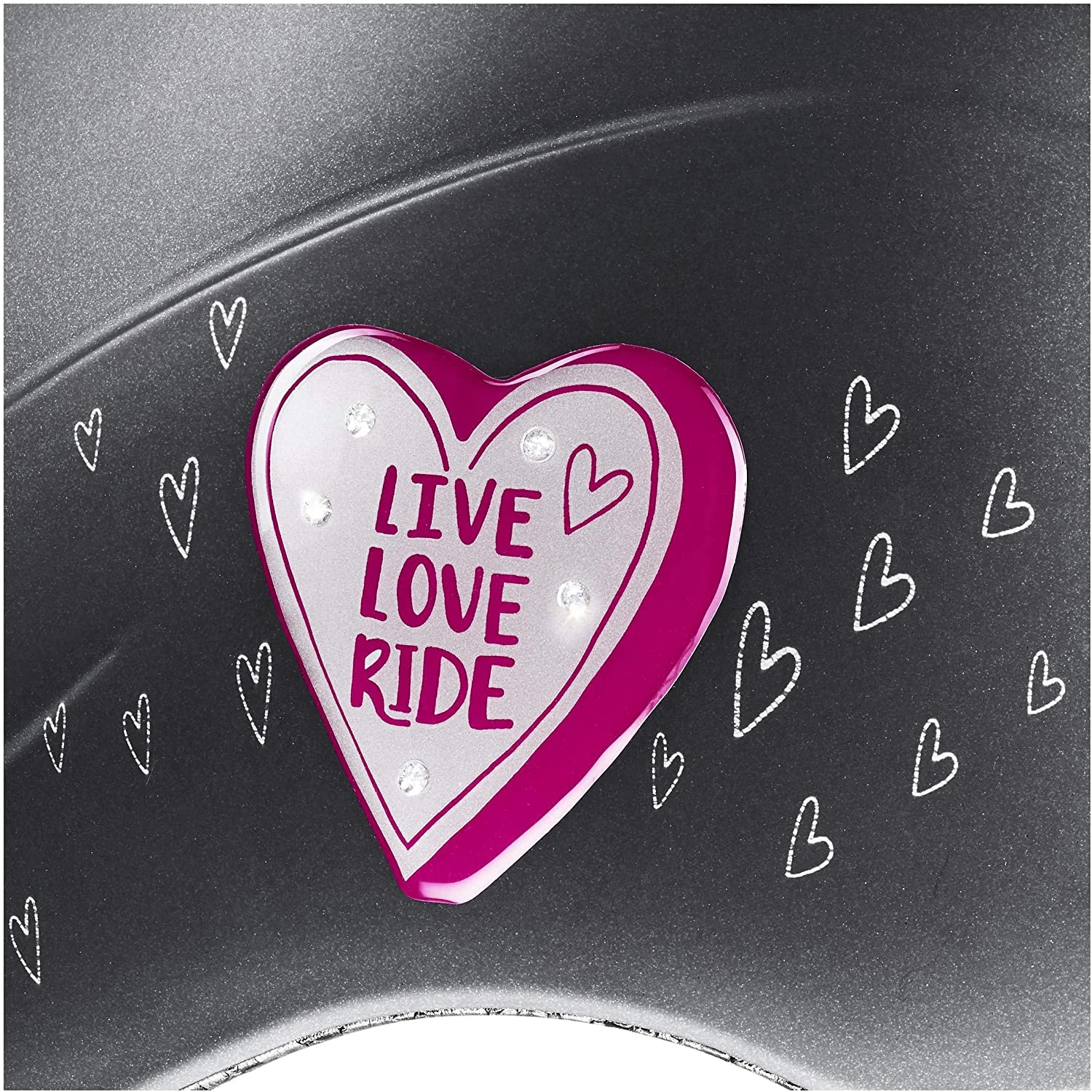 Uvex Onyxx Kinderreithelm - Glamour Black Pink Mat 6 Uvex Onyxx Kinderreithelm - Glamour Black Pink Mat – Bild 4