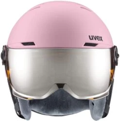 Uvex Rocket Jr. Visor Visier Kinder-Skihelm - Pink Confetti Mat -Sportausrüstung uvex rocket jr visor visier kinderskihelm pink confetti mat 3