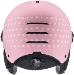 Uvex Rocket Jr. Visor Visier Kinder-Skihelm - Pink Confetti Mat -Sportausrüstung uvex rocket jr visor visier kinderskihelm pink confetti mat 4