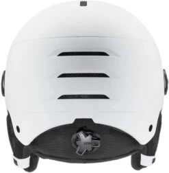 Uvex Rocket Jr. Visor Visier Kinder-Skihelm - White Black Mat -Sportausrüstung uvex rocket jr visor visier kinderskihelm white black mat 4