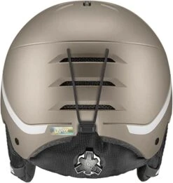 Uvex Wanted Skihelm - Soft Gold-silver Stripes Mat 9 Uvex Wanted Skihelm - Soft Gold-silver Stripes Mat -Sportausrüstung uvex wanted skihelm snowboardhelm soft gold silver stripes mat 3